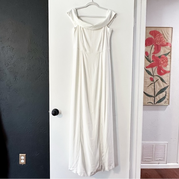 Sezane Olenka Dress Maxi Bridal Wedding Ecru Cream Size 40 US 8 NWT - Picture 2 of 9
